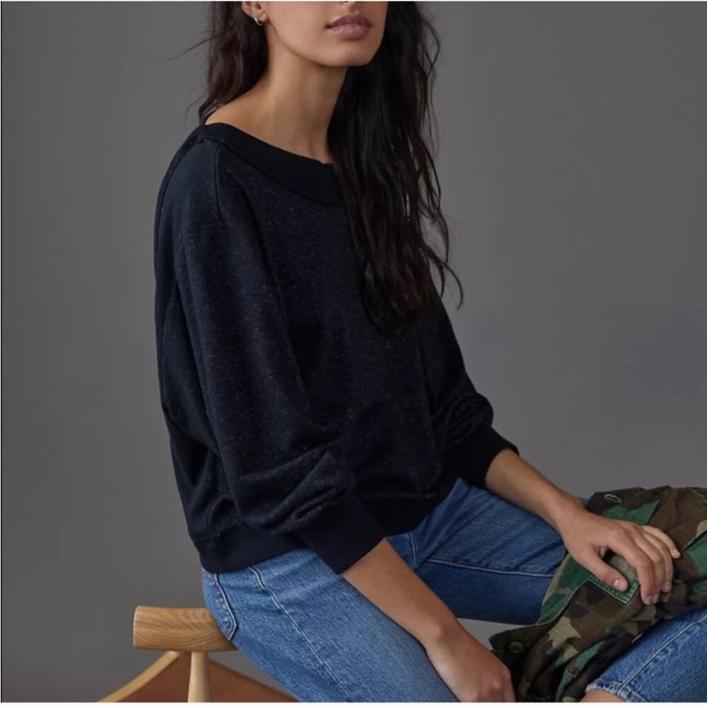 Anthropologie Pilcro Ryanne open-back sweatshirt